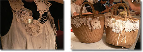 レースの付け襟ネックレス