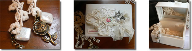 コラージュBOXとラリエット