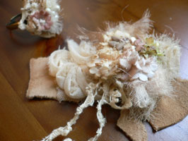 布花のアクセサリー